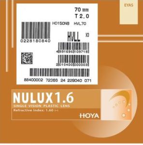 عدسی 1.60 نولوکس HOYA با پوشش HVLL - Image 2